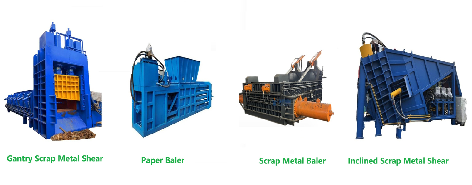 scrap metal shear, scrap metal baler